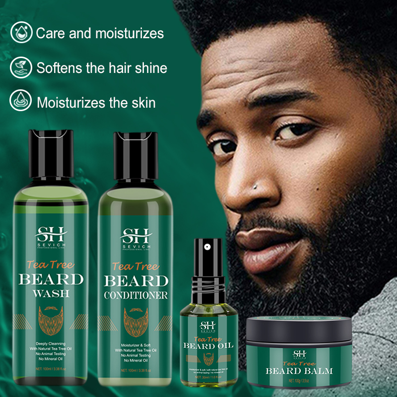 Hair Care Organic - 남성용 티 트리 비어드 오일 세트