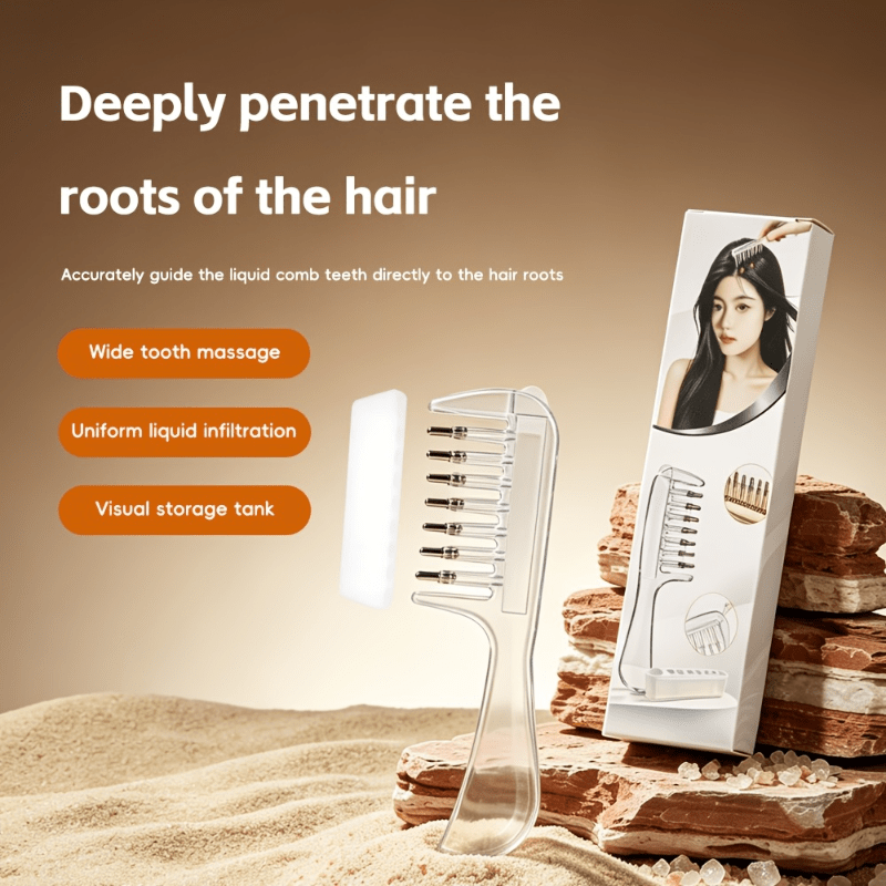 투명 에센셜 오일 주입 헤어 빗 재사용 가능 두피 액체 - Hair Care Products 리뷰 및 가격