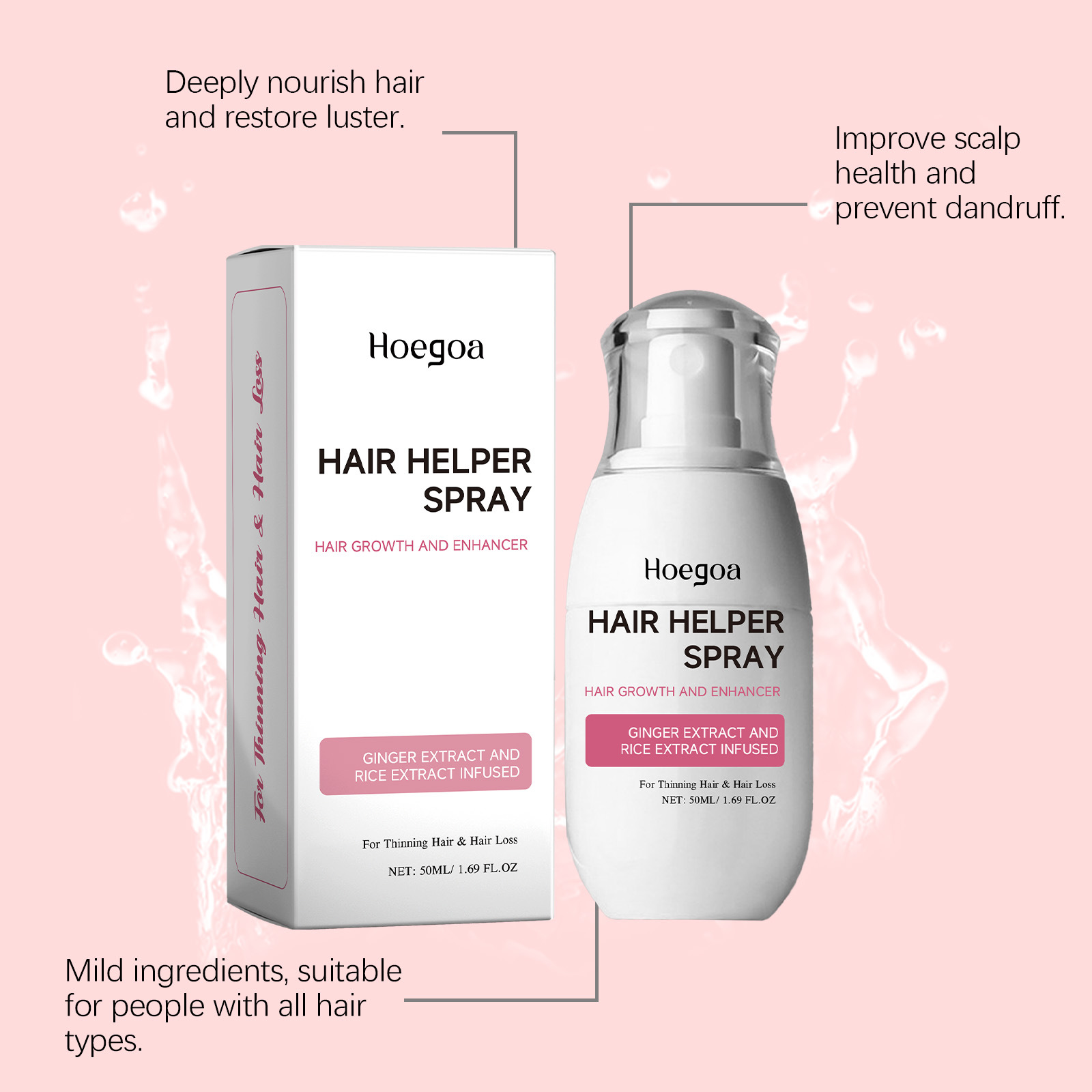 헹구지 않아도 되는 헤어 케어 스프레이, 곱슬거림 방지 - Hair Care Products 리뷰 및 가격